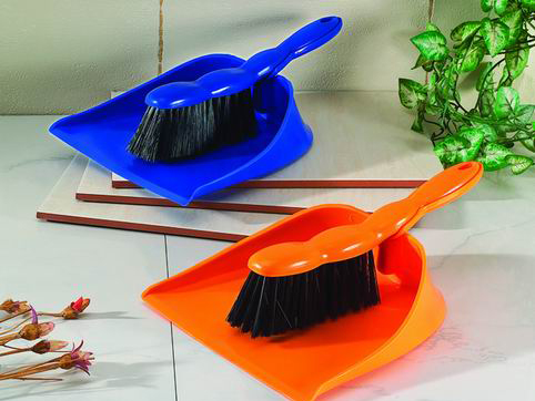 Dustpan with brush